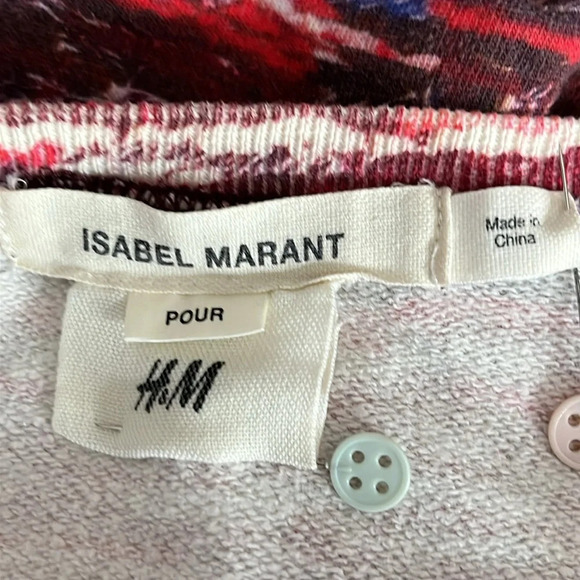 Isabel Marant pour H&M Crewneck Cropped Sweatshirt - Size 8 - Picture 4 of 6
